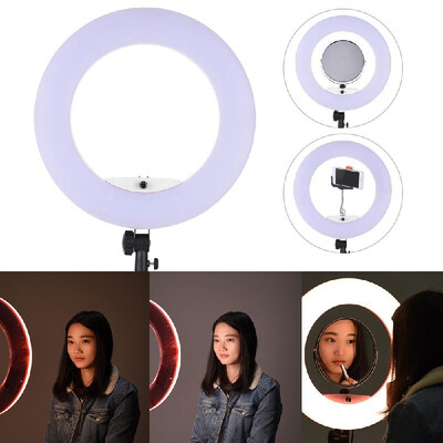 FD-480II 177" 45cm 96W Dimmable Bi-color 3200-5500K Macro LED Video Ring Light Lamp w LCD Display Make-up Mirror Smartphone Hol
FD-480II 177" 45cm 96W Dimmable Bi-color 3200-5500K Macro LED Video Ring Light Lamp w LCD Display Make-up Mirror Smartphone Hol