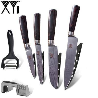 XYj Beauty Pattern Blade Kitchen Knives Non Slip Handle Stainless Steel Knife Kitchen Accessories Set
XYj Beauty Pattern Blade Kitchen Knives Non Slip Handle Stainless Steel Knife Kitchen Accessories Set