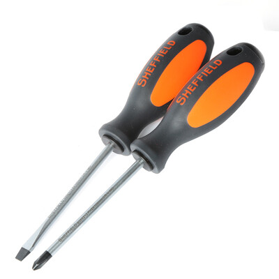 Steel Shield SHEFFIELD S056001 2pcs set of multi-function screwdriver set with a strong magnetic field molybdenum steel screwdriver cross-shaped two-color handle screwdriver screwdriver combination
Steel Shield SHEFFIELD S056001 2pcs set of multi-function screwdriver set with a strong magnetic field molybdenum steel screwdriver cross-shaped two-color handle screwdriver screwdriver combination