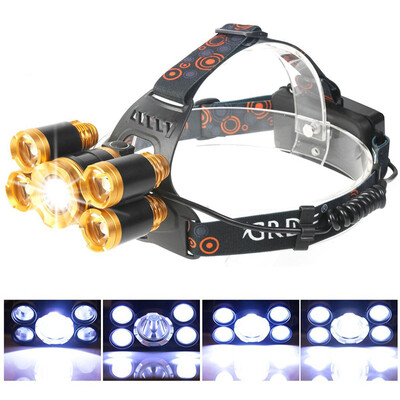 HKV 5 LEDs Headlamp Zoomable Camping Fishing HeadLight Rechargable Telescopic Focusing LED Head Lighting
HKV 5 LEDs Headlamp Zoomable Camping Fishing HeadLight Rechargable Telescopic Focusing LED Head Lighting
