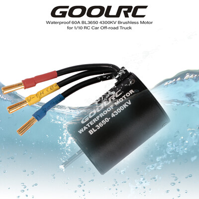 GOOLRC Waterproof BL3650 4300KV Brushless Motor with 60A ESC for 110 RC Car Off-road Truck
GOOLRC Waterproof BL3650 4300KV Brushless Motor with 60A ESC for 110 RC Car Off-road Truck