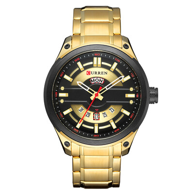 CURREN 8319 Watch Men Brand Quartz Stainless Steel Strap Daily Waterproof Round Dial Wrist Fashion Business Watch Relogio Masculin