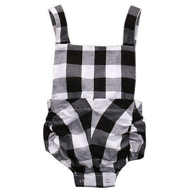Newborn Toddler Baby Girls Bodysuit Grid Strap Romper Jumpsuit Outfit Clothes 
Newborn Toddler Baby Girls Bodysuit Grid Strap Romper Jumpsuit Outfit Clothes