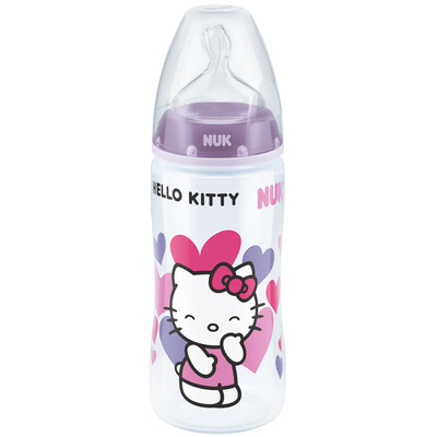 NUK wide caliber bottle PP plastic baby bottle 300ml with anti-flatulence silicone nipple 0-6 months silicone hole Hello Kitty purple German import
NUK wide caliber bottle PP plastic baby bottle 300ml with anti-flatulence silicone nipple 0-6 months silicone hole Hello Kitty purple German import