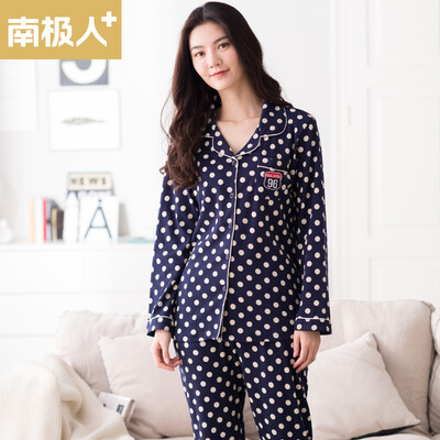 Jingdong Supermarket Antarctica pajamas spring&autumn cotton cute dotted cardigan lapel long sleeves home service T-JY4244 blue XL code
Jingdong Supermarket Antarctica pajamas spring&autumn cotton cute dotted cardigan lapel long sleeves home service T-JY4244 blue XL code