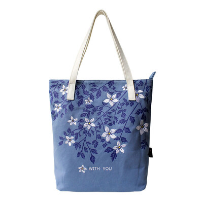 Flower Princess with you original shoulder bag embroidery printing fresh art canvas handbag 1606D005 blue
Flower Princess with you original shoulder bag embroidery printing fresh art canvas handbag 1606D005 blue