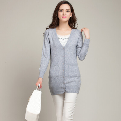 MAZOE classic fashion wild V-neck solid color long paragraph knitted cardigan Z1109 big red
MAZOE classic fashion wild V-neck solid color long paragraph knitted cardigan Z1109 big red