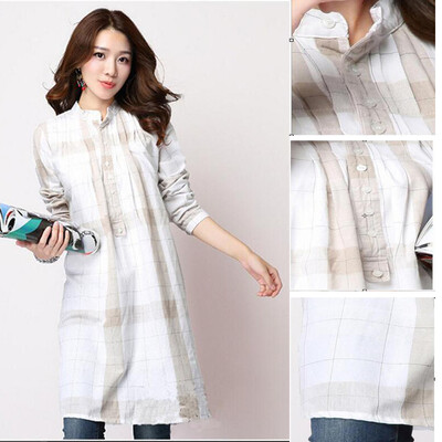 Buenos Ninos Womens Plaid Cotton Large Size Long-sleeved Shirt Casual Simple Blouse
Buenos Ninos Womens Plaid Cotton Large Size Long-sleeved Shirt Casual Simple Blouse