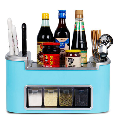 Baijie kitchen shelves multi-purpose floor seasoning shelf shelf chopping knife kitchenware storage wall hanging blue
Baijie kitchen shelves multi-purpose floor seasoning shelf shelf chopping knife kitchenware storage wall hanging blue