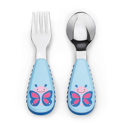 SKIP HOP cute zoo stainless steel fork spoon tableware combination cartoon pattern child fork spoon set - butterfly 12 months or more
SKIP HOP cute zoo stainless steel fork spoon tableware combination cartoon pattern child fork spoon set - butterfly 12 months or more