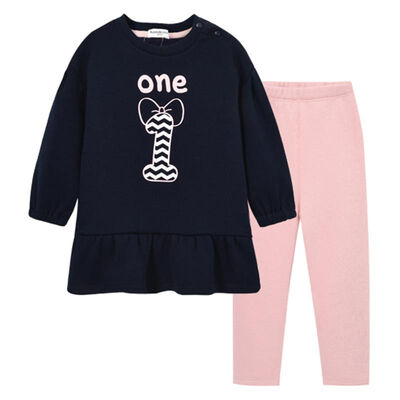 Bala Bala (BALABALA) brand children's clothing girls young long sleeve suit leisure 28044160101 dark blue 080
Bala Bala (BALABALA) brand children's clothing girls young long sleeve suit leisure 28044160101 dark blue 080