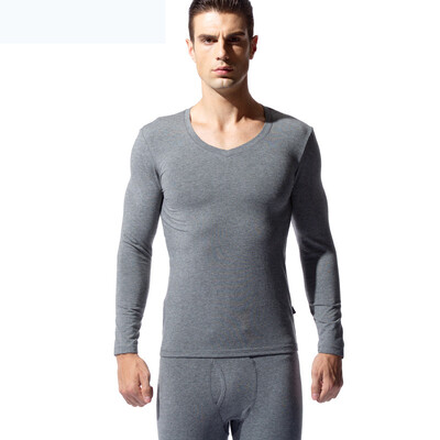 Han Cai HACAI mens thermal underwear thin section V-neck modal cotton thermal underwear set deep hemp gray 170\95
Han Cai HACAI mens thermal underwear thin section V-neck modal cotton thermal underwear set deep hemp gray 170\95
