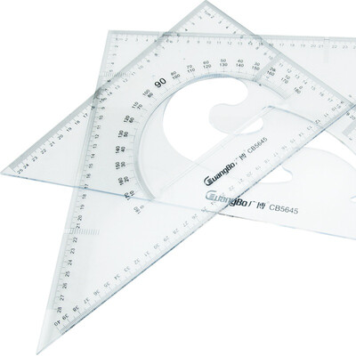 Guang Guang (GuangBo) 2 to install 45CM right angle triangular ruler + isosceles triangle plate content protector stationery CB5645
Guang Guang (GuangBo) 2 to install 45CM right angle triangular ruler + isosceles triangle plate content protector stationery CB5645