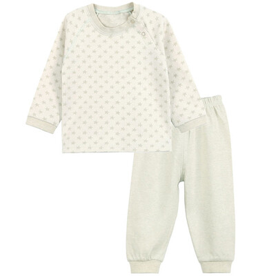 Xin Song baby jacquard color cotton home clothing suit newborn spring&autumn color cotton underwear shirt pants suit natural green C278D73
Xin Song baby jacquard color cotton home clothing suit newborn spring&autumn color cotton underwear shirt pants suit natural green C278D73