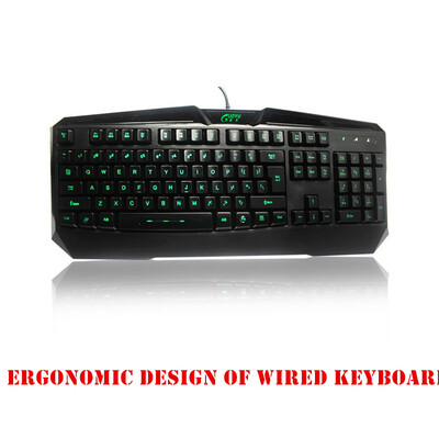 Ergonomic design wired gaming keyboard LED backlight USB powered desktop computer computer peripherals
Ergonomic design wired gaming keyboard LED backlight USB powered desktop computer computer peripherals
