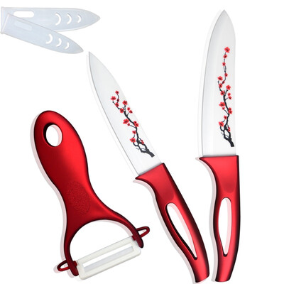 Red Print Ceramic Blade Kitchen Knife Set 5, 6 Inch Slicing Chef Knife XYJ Brand Ceramic Knives
Red Print Ceramic Blade Kitchen Knife Set 5, 6 Inch Slicing Chef Knife XYJ Brand Ceramic Knives