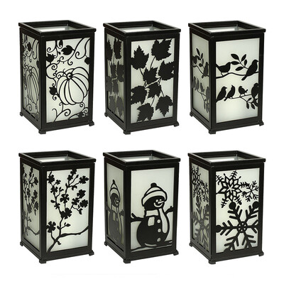 Decorative Candle Lantern with LED Flameless Candles with Timer-12 Piece Replaceable Surface Black 5X5X85
Decorative Candle Lantern with LED Flameless Candles with Timer-12 Piece Replaceable Surface Black 5X5X85