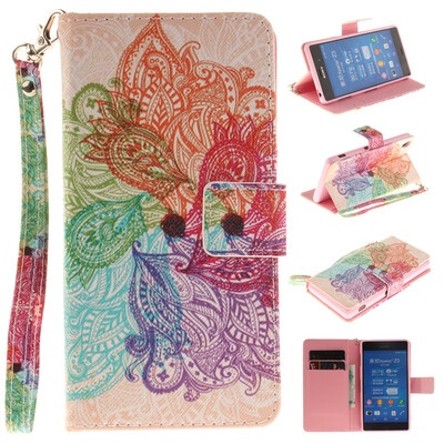Colorful flowers Design PU Leather Flip Cover Wallet Card Holder Case for SONY Xperia Z3
Colorful flowers Design PU Leather Flip Cover Wallet Card Holder Case for SONY Xperia Z3