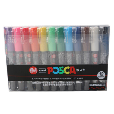 Mitsubishi (Uni) PC-1M POSCA series of advertising pen poster microphone pen 12 color (12 loaded
Mitsubishi (Uni) PC-1M POSCA series of advertising pen poster microphone pen 12 color (12 loaded