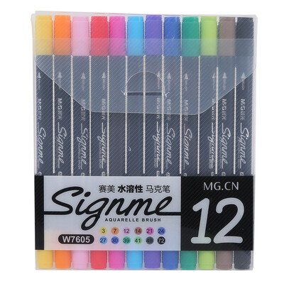 Morning M & G APMW7606 professional water-soluble double-headed mark pen 24 color box
Morning M & G APMW7606 professional water-soluble double-headed mark pen 24 color box