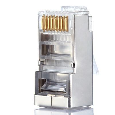 AMPCOM engineering six class shielded crystal head pure copper gold-plated RJ45 network 8P8C connector 50U gold-plated 100
AMPCOM engineering six class shielded crystal head pure copper gold-plated RJ45 network 8P8C connector 50U gold-plated 100