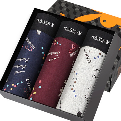 Playboy men&39s underwear underwear men&39s flat pants breathable printing four pants 3 gift box suit purple flower gray blue combination XXXL
Playboy men&39s underwear underwear men&39s flat pants breathable printing four pants 3 gift box suit purple flower gray blue combination XXXL