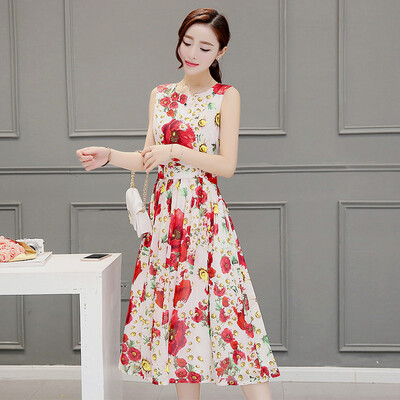 Milano MILANYIN Women&39s 2017 summer long chiffon dress Slim temperament round neck sleeveless lady print A word skirt ML102 red flower
Milano MILANYIN Women&39s 2017 summer long chiffon dress Slim temperament round neck sleeveless lady print A word skirt ML102 red flower