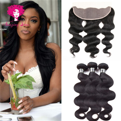 Amazing Star Hair Body Wave with Closure Brazilian Virgin Hair 3 Bundles with 13x4 Lace Frontal Thick and Soft Hair Weft
Amazing Star Hair Body Wave with Closure Brazilian Virgin Hair 3 Bundles with 13x4 Lace Frontal Thick and Soft Hair Weft
