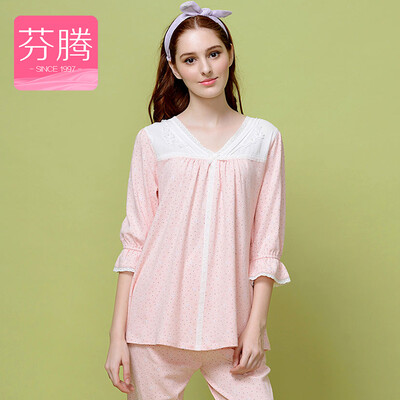 Jingdong supermarket Fenteng Fenteng pajamas women spring floral seven-point sleeve sets of home clothing set J9613425
Jingdong supermarket Fenteng Fenteng pajamas women spring floral seven-point sleeve sets of home clothing set J9613425