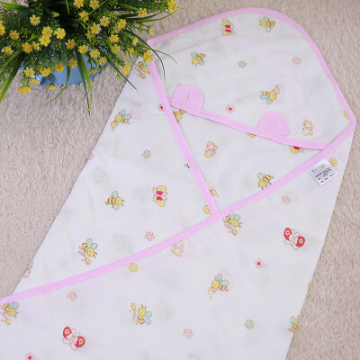 

Привет baby марля детское одеяло проведение 4 слоя хлопка марля новорожденного ребенка, холдинг полотенце полотенце марли покрытие одеяло 90 * 90 см толстый розовый
