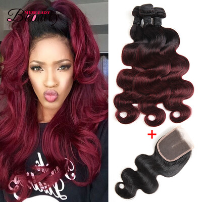 Ombre Brazilian Hair T1B99J 3 Bundles With Closure Muse Lady Beauty Hair Products Burgundy Weave Bundles Brazilian Body Wave
Ombre Brazilian Hair T1B99J 3 Bundles With Closure Muse Lady Beauty Hair Products Burgundy Weave Bundles Brazilian Body Wave