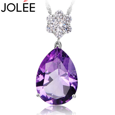 Feather JOLEE natural crystal necklace S925 silver fashion Korean color gemstone pendant clavicle chain delivery girlfriend honor wife gift purple
Feather JOLEE natural crystal necklace S925 silver fashion Korean color gemstone pendant clavicle chain delivery girlfriend honor wife gift purple