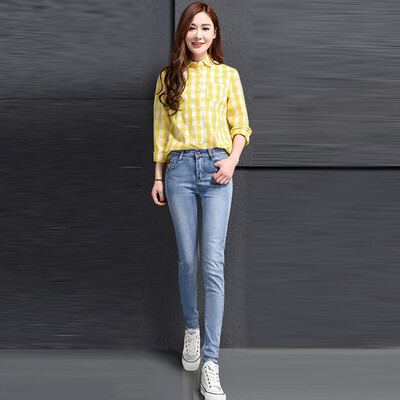 VIVAHEART Korean casual embroidery foot pants Slim stretch pencil jeans female VWKN172243 light blue 28
VIVAHEART Korean casual embroidery foot pants Slim stretch pencil jeans female VWKN172243 light blue 28
