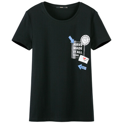 Semir summer rounded collar round neck straight print girls T-shirt T-shirt 19037000206 black S
Semir summer rounded collar round neck straight print girls T-shirt T-shirt 19037000206 black S