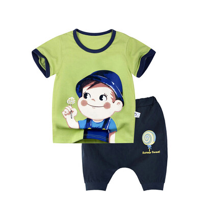Yue Tong Lai children's suit summer boy short-sleeved T-shirt harem pants summer suit Y1634 green lollipop 150
Yue Tong Lai children's suit summer boy short-sleeved T-shirt harem pants summer suit Y1634 green lollipop 150