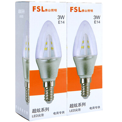 Foshan Lighting FSL LED Crystal Light Energy-saving bubble tip 3W transparent E14 day mark 6500K Hyun silver tip 2
Foshan Lighting FSL LED Crystal Light Energy-saving bubble tip 3W transparent E14 day mark 6500K Hyun silver tip 2