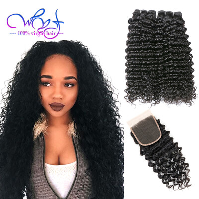 WYF Soft Brazilian Virgin Hair Deep Wave Weft with Closure 8A 4 Bundles Deep Wave Virgin Hair with Lace Closure Free Shipping
WYF Soft Brazilian Virgin Hair Deep Wave Weft with Closure 8A 4 Bundles Deep Wave Virgin Hair with Lace Closure Free Shipping
