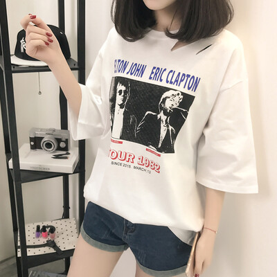 VIVAHEART Korean casual picture printing pattern loose white T-shirt female short sleeve tide VWTD174131 white
VIVAHEART Korean casual picture printing pattern loose white T-shirt female short sleeve tide VWTD174131 white