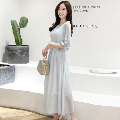 Si Bo homes female 2017 summer round collar five sleeves chiffon long temperament dress S71R0156A1M light blue
Si Bo homes female 2017 summer round collar five sleeves chiffon long temperament dress S71R0156A1M light blue