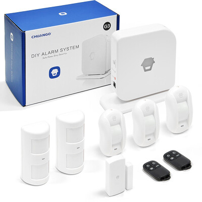 Chuango CG-G3 three-roomthree-room private GSM mobile phone card wireless infrared anti-theft alarm package new packaging new configuration
Chuango CG-G3 three-roomthree-room private GSM mobile phone card wireless infrared anti-theft alarm package new packaging new configuration