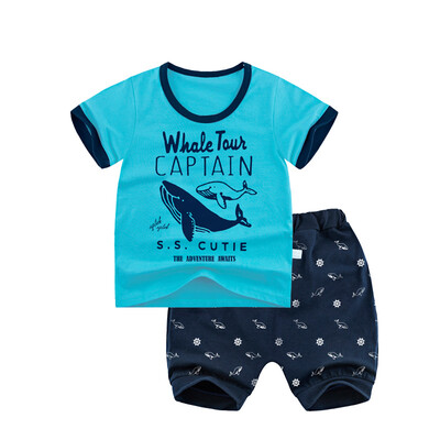 Yue Tong Lai children's suit summer boy short-sleeved T-shirt harem pants summer suit Y1927 deep sea whale 120
Yue Tong Lai children's suit summer boy short-sleeved T-shirt harem pants summer suit Y1927 deep sea whale 120
