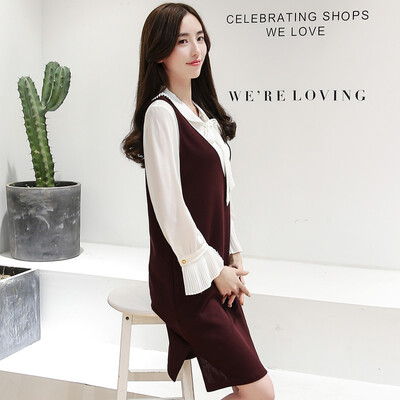 Siberian woman 2017 spring Korean version of the long-sleeved big size bow dress female temperament wild commuter suit skirt S71R0263A3M wine red
Siberian woman 2017 spring Korean version of the long-sleeved big size bow dress female temperament wild commuter suit skirt S71R0263A3M wine red