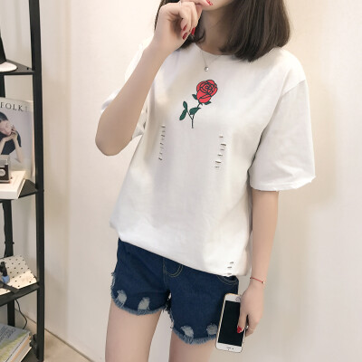 VIVAHEART Korean casual fashion rose print T-shirt round neck short sleeve jacket female VWTD174132 black
VIVAHEART Korean casual fashion rose print T-shirt round neck short sleeve jacket female VWTD174132 black