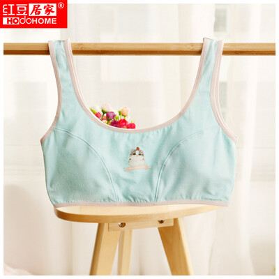 Red beans home (Hodohome) girls bra development period students no steel underwear sports vest blue blue A70
Red beans home (Hodohome) girls bra development period students no steel underwear sports vest blue blue A70