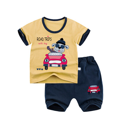 Yue Tong Lai children's suit summer boy short-sleeved T-shirt harem pants summer suit Y1910 driving dog 150
Yue Tong Lai children's suit summer boy short-sleeved T-shirt harem pants summer suit Y1910 driving dog 150