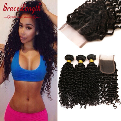 Grace Length Hair Brazilian Kinky Curly With Closure 3 Bundles 8A Brazilian Kinky Curly Virgin Hair With Closure Human Hair Weave
Grace Length Hair Brazilian Kinky Curly With Closure 3 Bundles 8A Brazilian Kinky Curly Virgin Hair With Closure Human Hair Weave