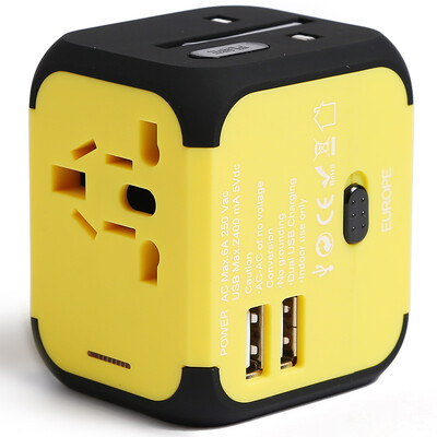 40,000 km new universal universal conversion plug converter abroad multifunction power converter travel supplies SW6008 yellow
40,000 km new universal universal conversion plug converter abroad multifunction power converter travel supplies SW6008 yellow