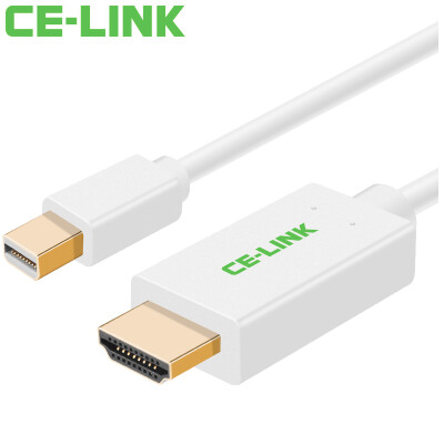 CE-LINK Mini DP to HDMI high-definition line 2 meters mini DP to HDMI cable Macbook connected to high-definition TV monitor projector line white 1622
CE-LINK Mini DP to HDMI high-definition line 2 meters mini DP to HDMI cable Macbook connected to high-definition TV monitor projector line white 1622