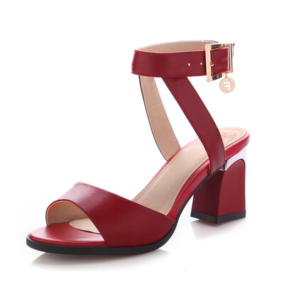 WETKISS Big Size 34-43 Genuine Leather Ankle Strap Vintage Buckle Summer Women Sandals Concise Solid Hoof High Heels Shoes Woman
WETKISS Big Size 34-43 Genuine Leather Ankle Strap Vintage Buckle Summer Women Sandals Concise Solid Hoof High Heels Shoes Woman
