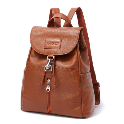 Ke Lu Chi CLUCI first layer of leather shoulder bag female Korean version of the trend of ladies bag retro school wind handbags travel backpack C60051 brown
Ke Lu Chi CLUCI first layer of leather shoulder bag female Korean version of the trend of ladies bag retro school wind handbags travel backpack C60051 brown